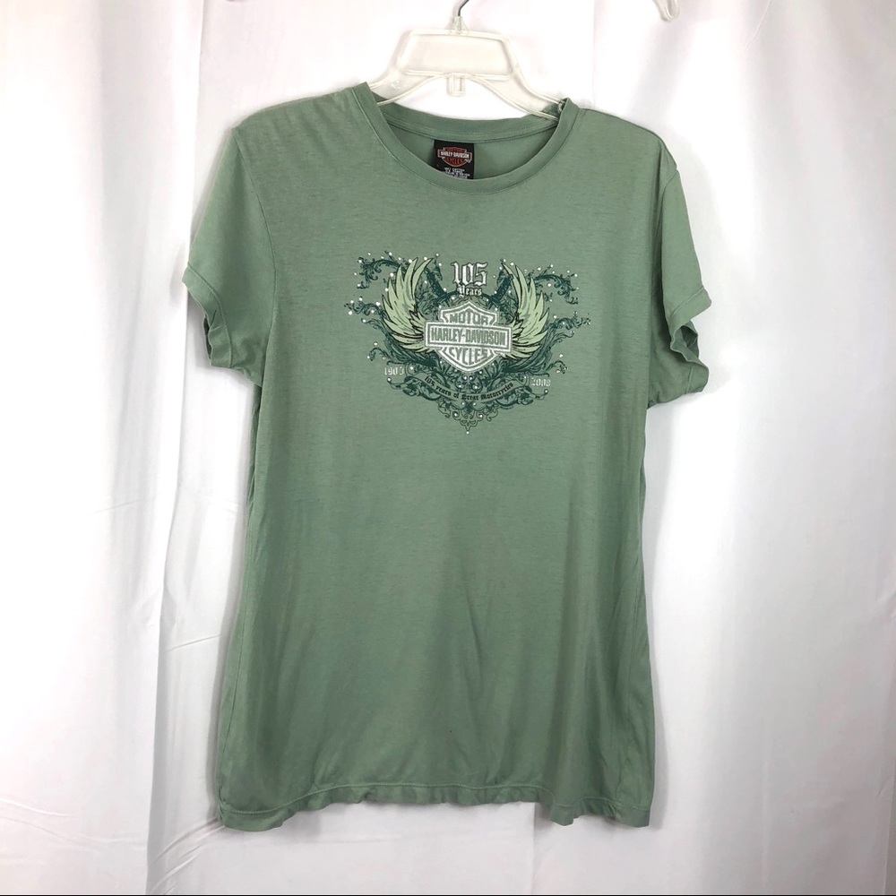 Harley Davidson Foiled & Studded Tee Size L K36